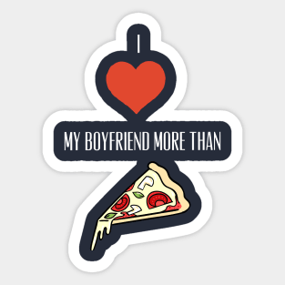 Pizza and Boyfriend Sticker